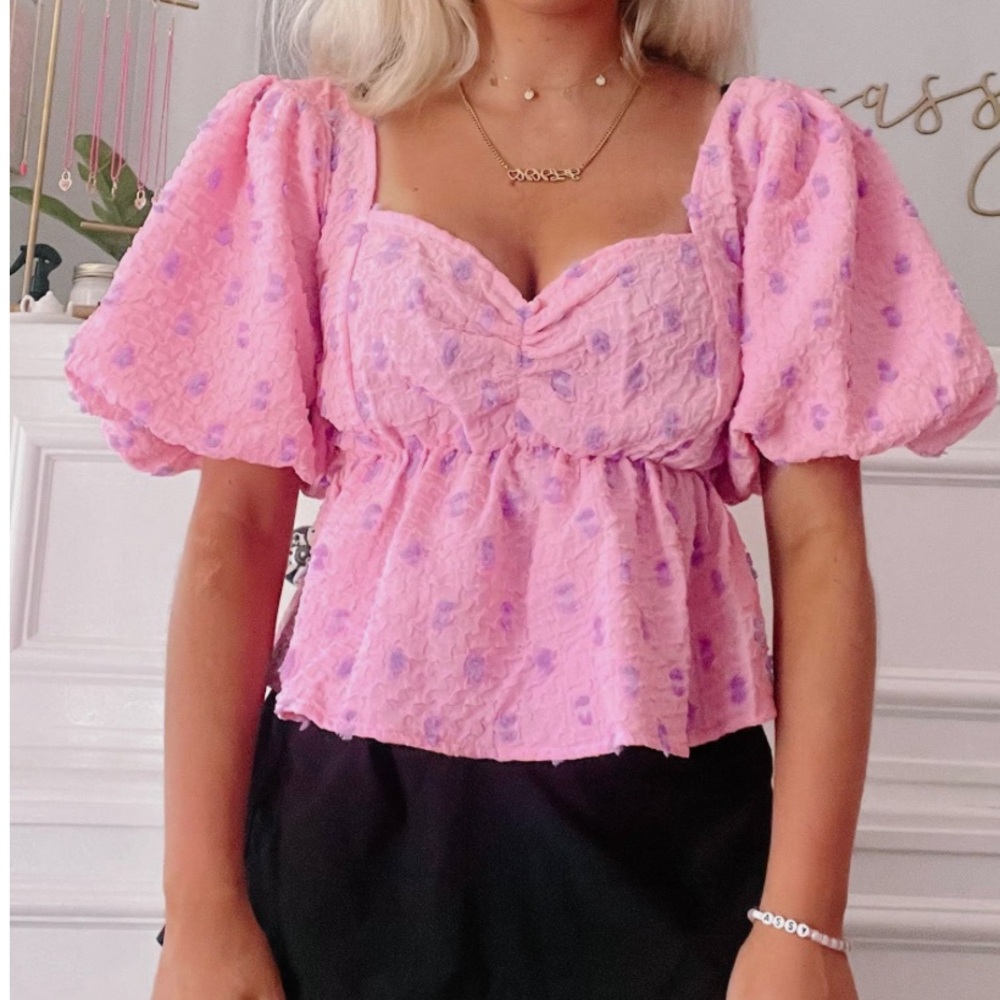 SASSY SHORTCAKE PINK BLOUSE💕 NWT✨✨